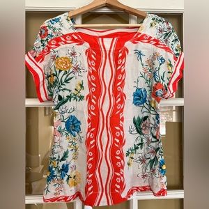 Maeve Anthropologie Vintage Floral Print Top